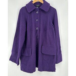 Sandro Sportswear Purple 100% Wool Pea Coat Women’s L